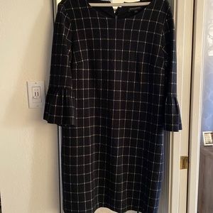 Black and White Checkered A Line Dress